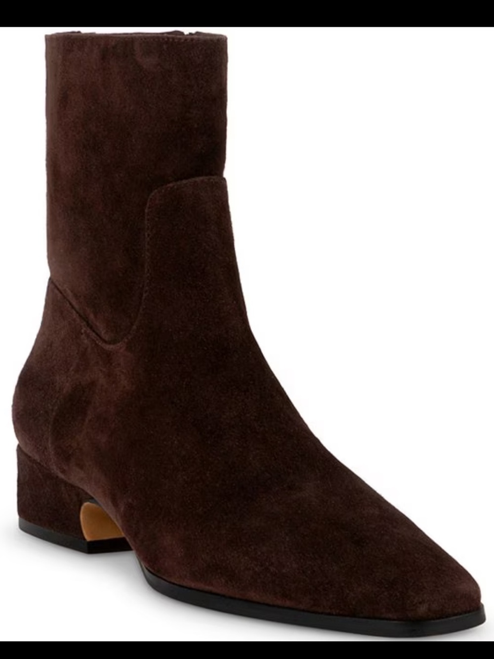 Steve Madden Dusty Suede Square Toe Ankle Booties